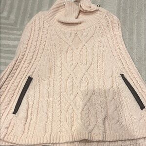 Girls Janie and jack Poncho light pink  Cable Knit Sweater